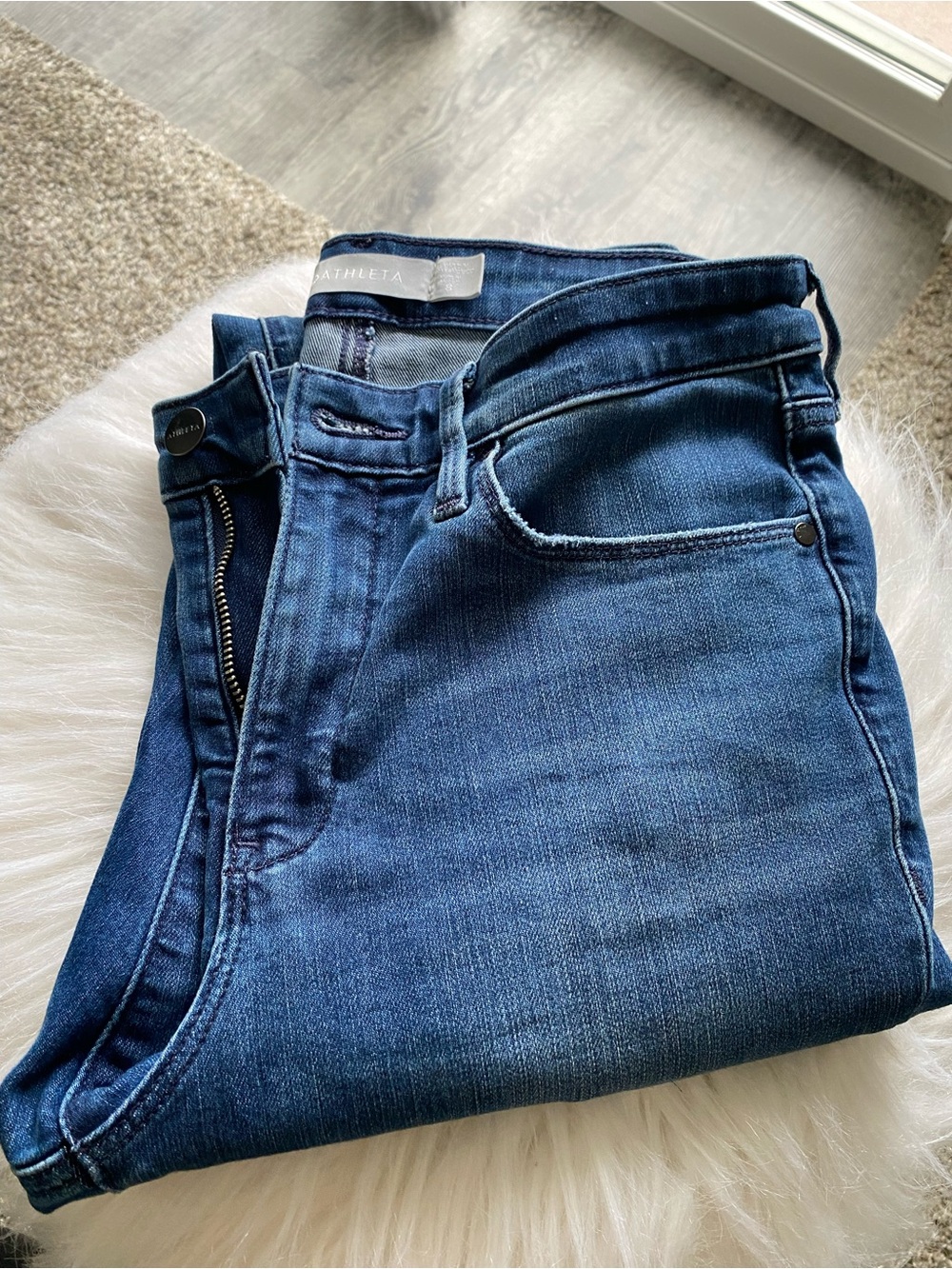 Athleta Skinny Sculptek Jeans in Indigo Blue